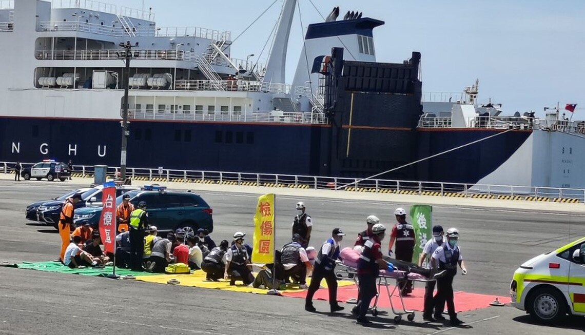 高雄港辦理大型客船與港口災害防救演習登場 驗證中央與地方應變韌性能力