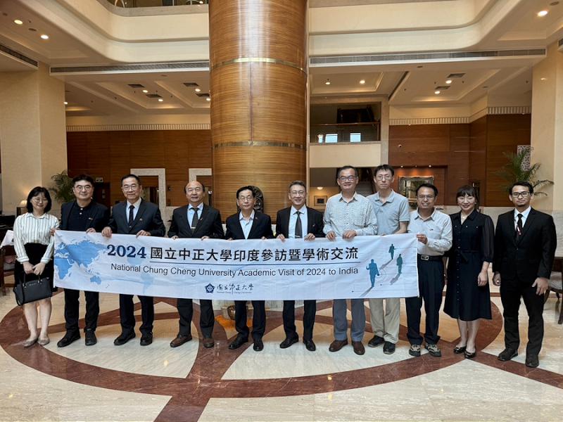 嘉義中正大學蔡少正校長率團訪問印度 拓展國際合作新格局
