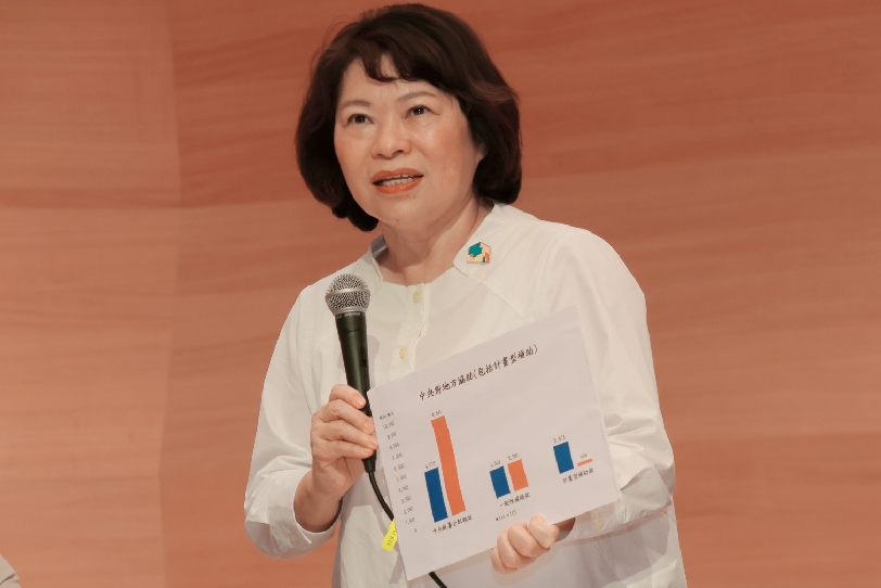 15縣市首長向中央呼籲應保障縣市政府補助 嘉義市長黃敏惠：中央吃地方夠夠 一般性補助款名存實亡  
