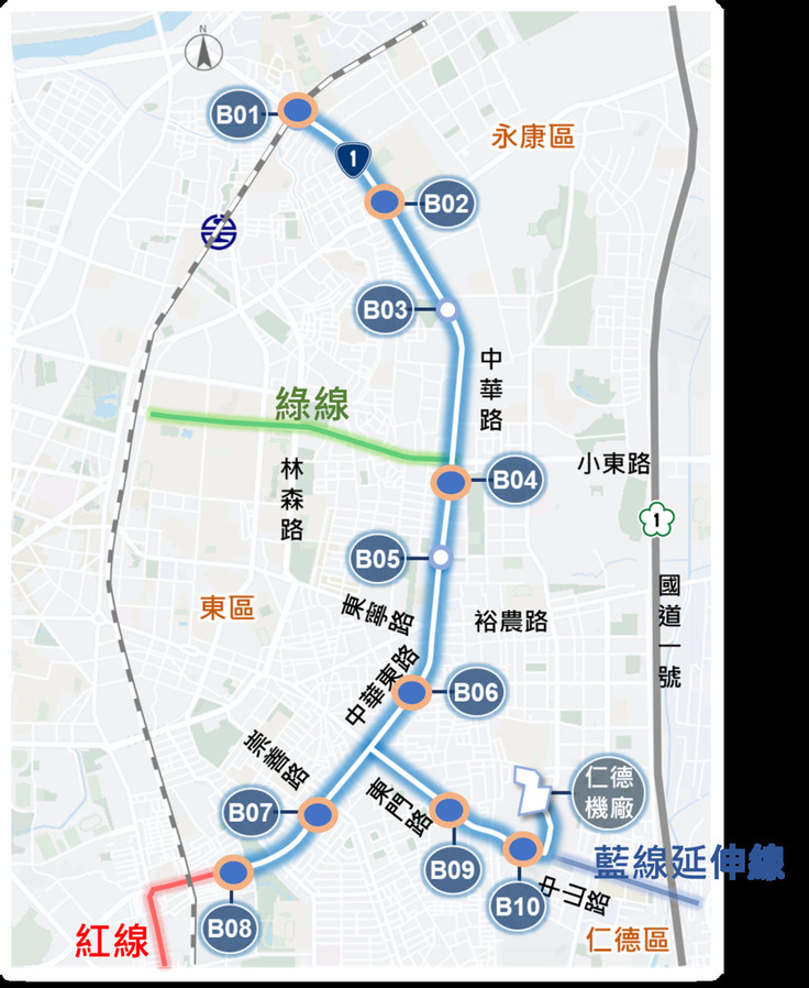 台南捷運一期藍線設計中央審議通過