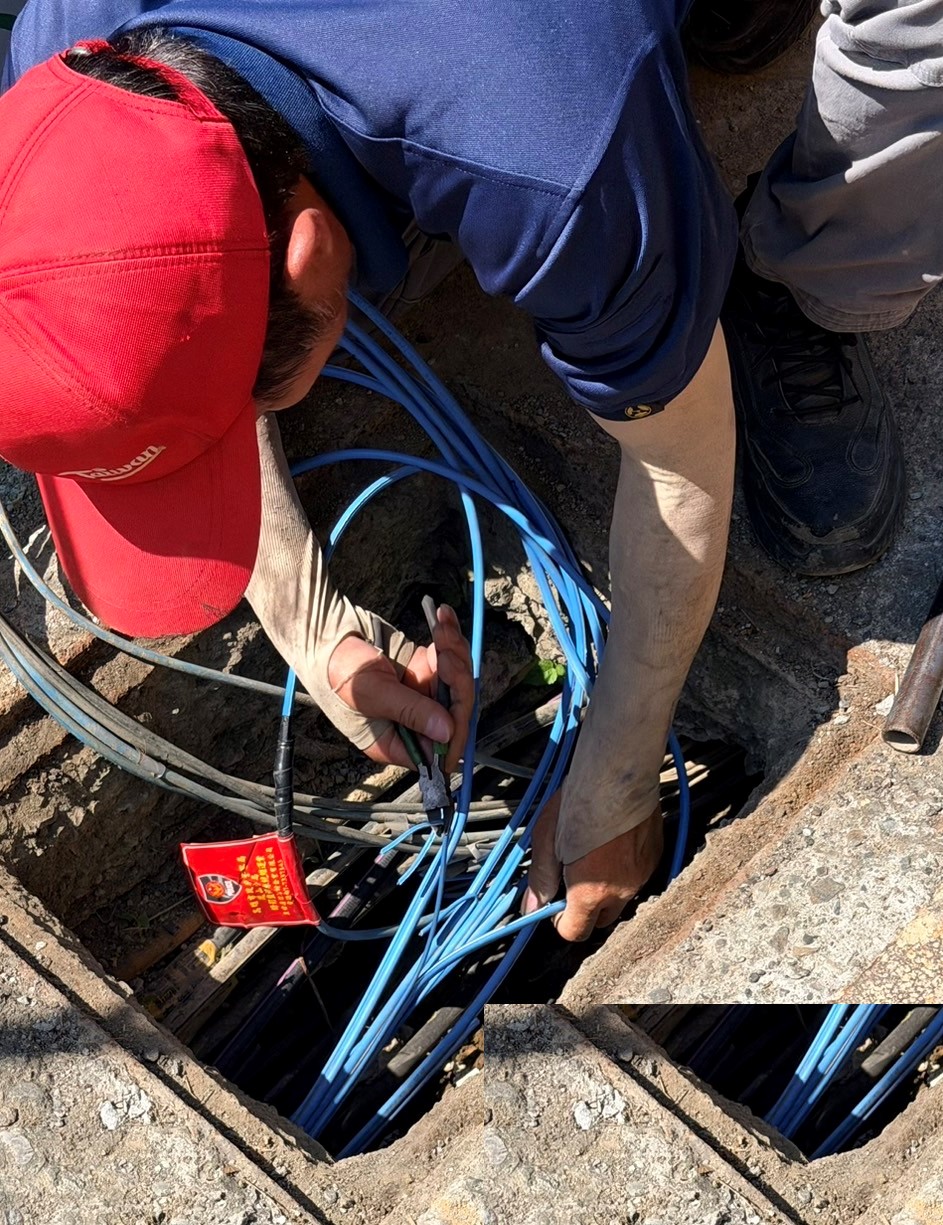 鳳仁路側溝纜線密集附掛  水利局要求立即整線改善