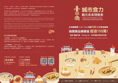 觀光美食博覽會29日登場會展中心送400份兌換券