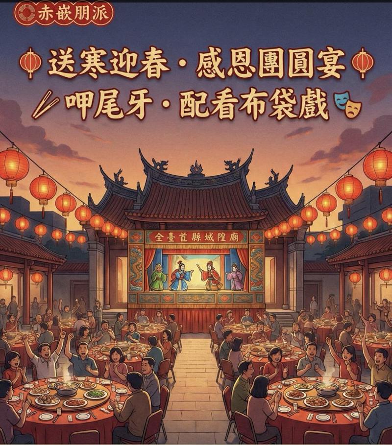 送寒迎春:赤嵌商圈與縣城隍廟「呷尾牙、看戲」感恩圓滿
