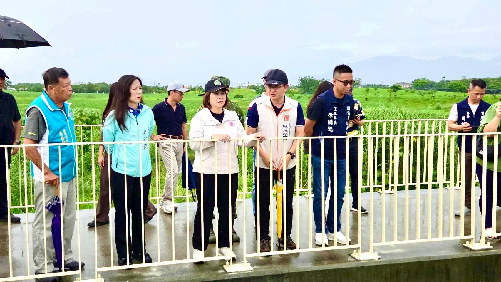 縣長周春米視察滯洪與排水整備 屏東災害應變中心三級開設