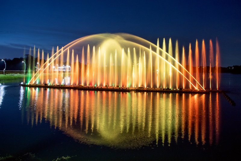 蘭潭音樂噴泉因水位偏低 2月25日起暫停演出