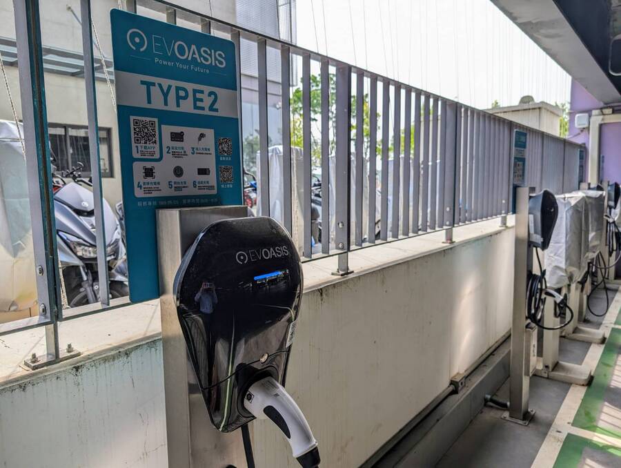 台南沙崙綠能科技場域設電動車智慧充電專區
