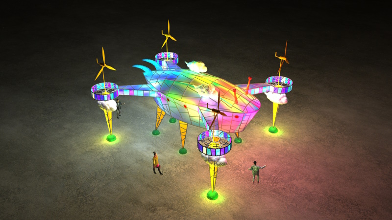 智慧農業照亮嘉義縣 2026台灣燈會打造全台首座「農業無人機」主燈