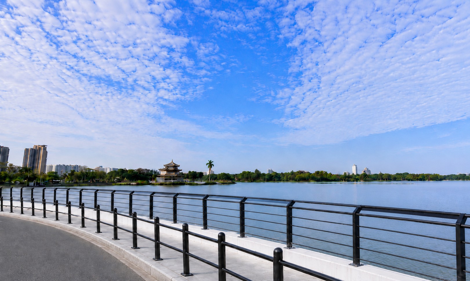 澄清湖環湖路(文前路至大埤路)步道建置工程開工 打造友善安全水岸休憩環境