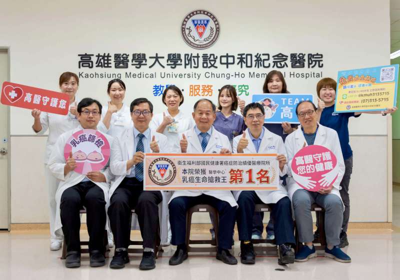 國健署114年度癌症篩檢績優醫療院所 高醫榮膺醫學中心組乳癌生命搶救王