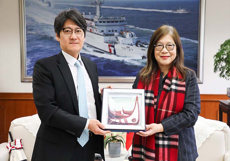 駐臺北韓國代表部拜會海委會 商議海上人道救援趣聊世界棒球經典賽