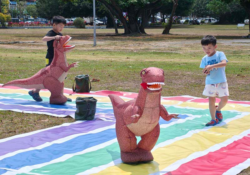 高市運發局小恐龍運動探險家首日逾2000人參與 蒐集指定戳章兌換限量獎勵