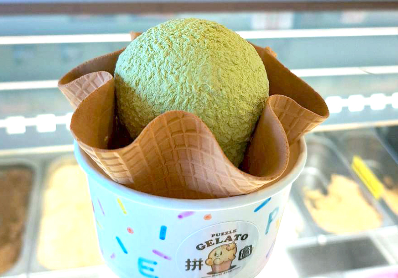 一球就淪陷！40種口味等你來征服！ 楠梓爆紅療癒系冰淇淋店  拼圖義式冰淇淋
