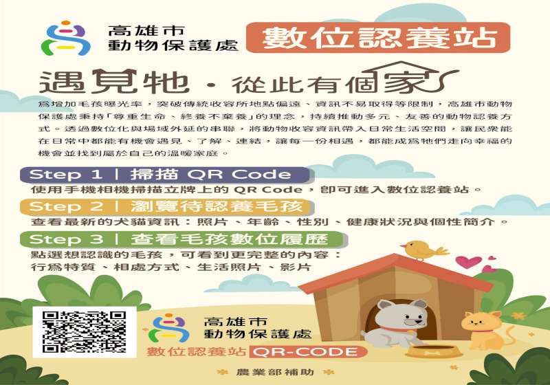 高市農業局動保處行動線上認養平台 社群追蹤毛孩認養後生活深化動保教育