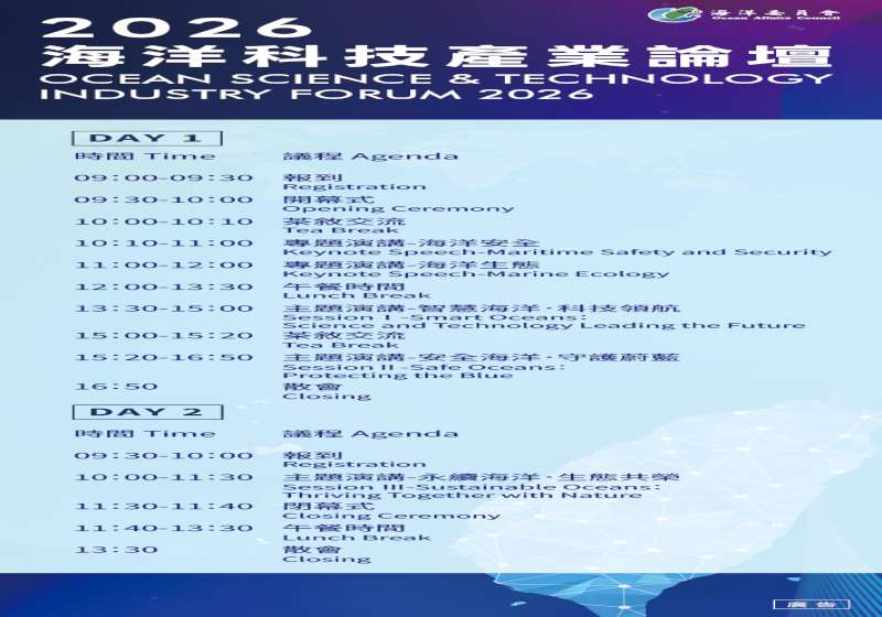 海委會2026海洋科技產業論壇 7國24名學者關注海洋科技創新應用