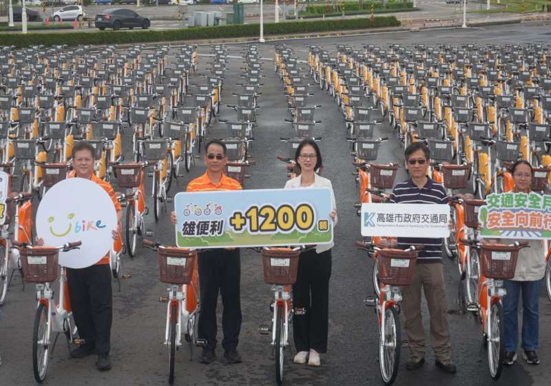 高市交通局新增1200輛YouBike 2.0、2.0E公共自行車 9月上路