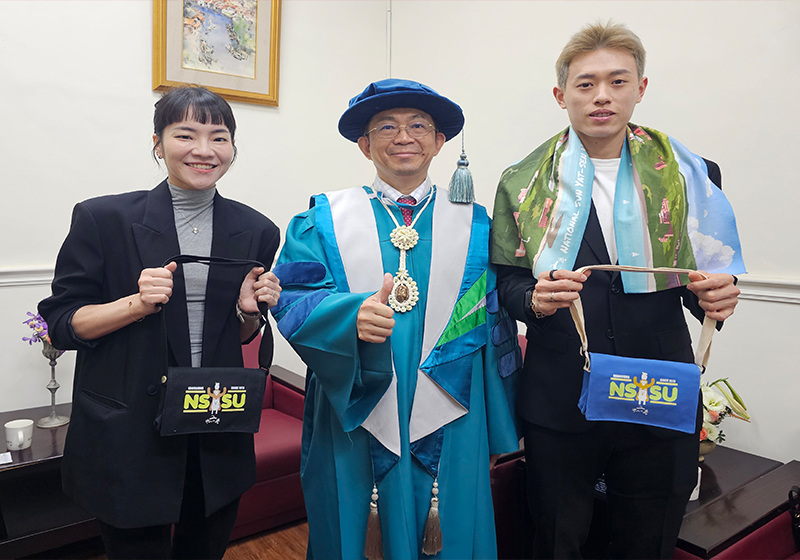 中山大學115年喜迎3705生歡喜離校 領先全台全英羽球公開賽男單冠軍林俊易致詞
