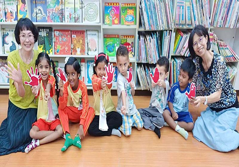 高市鼓山區鼓山國小附幼5國52生 宛如小型國際村共學成長
